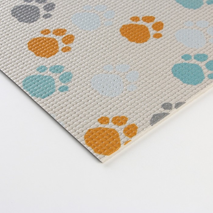 Коврик под миску &laquo;Лапки светлые&raquo;, 52х38х0,3см