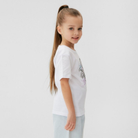 Футболка детская &laquo;Эльза&raquo;, Холодное сердце, рост 122-128, белый
