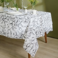 Скатерть Доляна Plant leaves 146х180 см, 100% хл, рогожка 164 г/м2 Скатерть Доляна Plant leaves 146х180 см, 100% хл, рогожка 164 г/м2