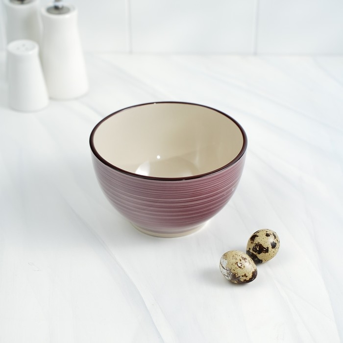 Салатник керамический Доляна «Морской мир», 800 мл, d=14 см, цвет бордовый Салатник керамический Доляна «Морской мир», 800 мл, d=14 см, цвет бордовый