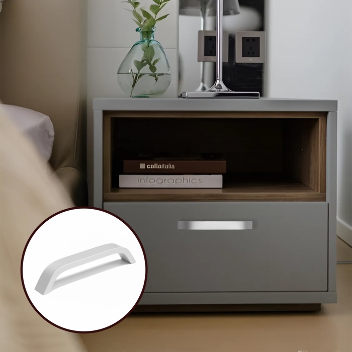 Ручка-скоба ТУНДРА РС109, м/о 128 мм, цвет матовый хром Ручка-скоба ТУНДРА РС109, м/о 128 мм, цвет матовый хром