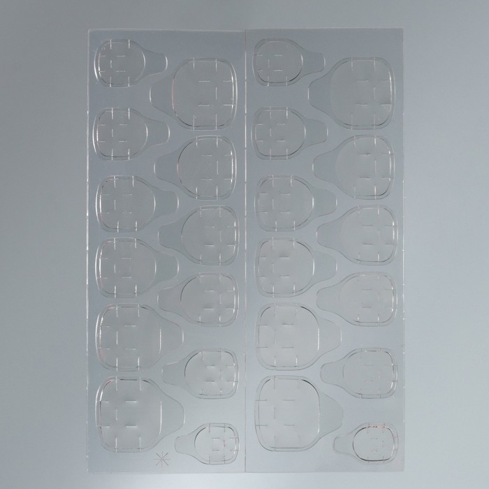 Накладные ногти &laquo;Геометрия&raquo;, 24 шт, клеевые пластины, форма квадрат, цвет розовый/золостистый