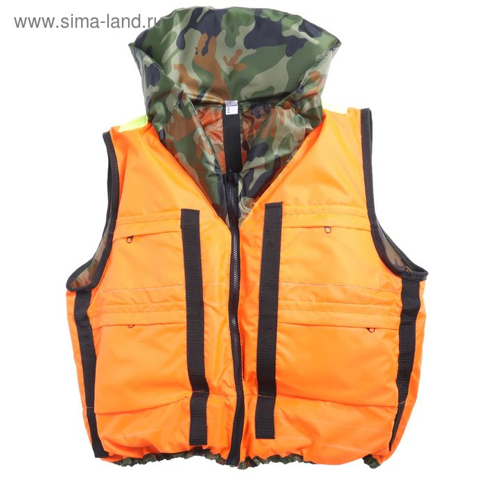 Жилет спасательный с подголовником «Капитан», двухсторонний, большой, 100 кг Жилет спасательный с подголовником «Капитан», двухсторонний, большой, 100 кг