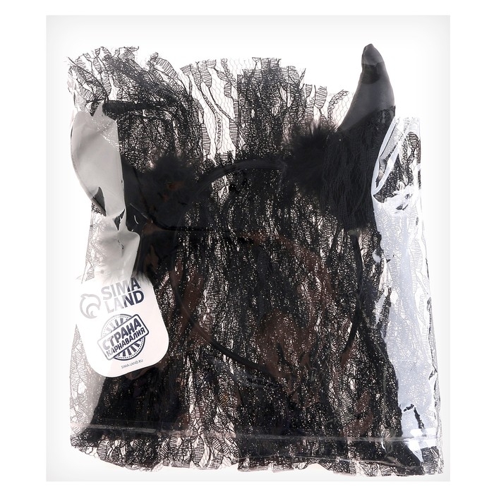 Карнавальный ободок &laquo;Чёртик&raquo; с фатой