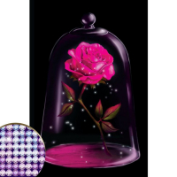 Алмазная мозаика с частичным заполнением на холсте &laquo;Сказочный цветок&raquo;, 20 х 30 см