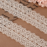 Кружево вязаное, 45 мм &times; 10 &plusmn; 1 м, цвет бежевый
