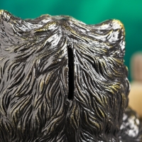 Копилка "Радостный кот" черный, золото, 20см Копилка "Радостный кот" черный, золото, 20см