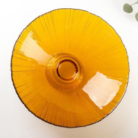 Ваза из стекла для фруктов «Фейверк», 3,7 л, 33×13,5 см, цвет янтарный Ваза из стекла для фруктов «Фейверк», 3,7 л, 33×13,5 см, цвет янтарный