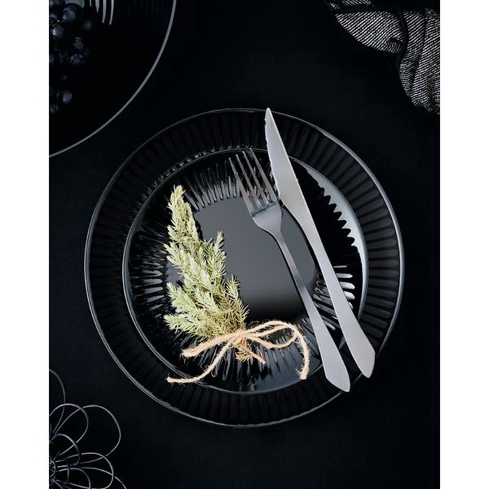 Тарелка десертная Luminarc COTTAGE BLACK, d=19 см, стекло, чёрная Тарелка десертная Luminarc COTTAGE BLACK, d=19 см, стекло, чёрная