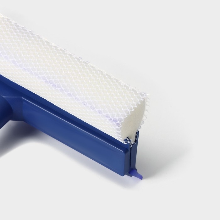 Щётка для окон Доляна, телескопическая стальная ручка 46(76) см, сгон 20 см, насадка поролон 20&times;8 см