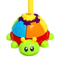 Каталка на палочке &laquo;Жучок&raquo;, крутится, звенит, цвета МИКС