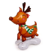 Шар фольгированный 60" «Новогодний олень», на подставке Шар фольгированный 60" «Новогодний олень», на подставке