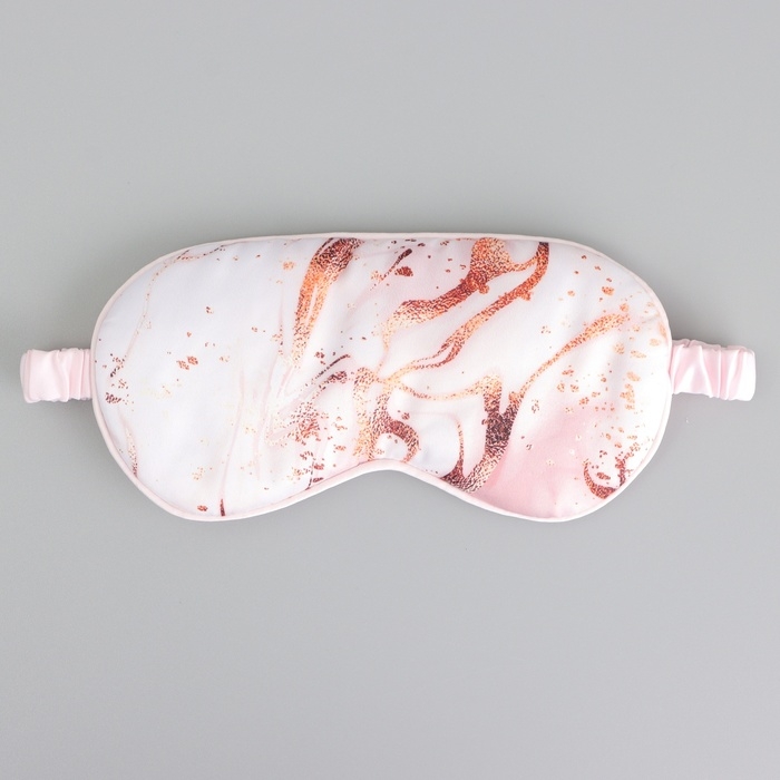 Маска шелковая для сна «Мрамор», 20 х 9 см, цвет белый Маска шелковая для сна «Мрамор», 20 х 9 см, цвет белый