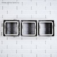 Набор настенных полок 1+3, черные (большая 75*26см, 3 малых 20*20см)