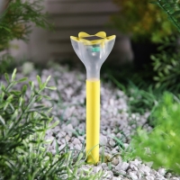 Садовый светильник на солнечной батарее &laquo;Цветок жёлтый&raquo;, 6 &times; 29 &times; 6 см, 1 LED, свечение белое