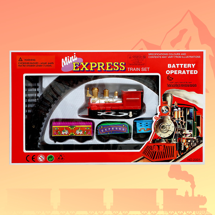 Железная дорога &laquo;Скорый поезд&raquo;, работает от батареек