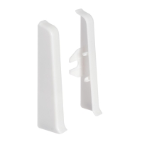 Торцевые (пара) для плинтуса 85мм "Деконика", 001-G Белый глянцевый Торцевые (пара) для плинтуса 85мм "Деконика", 001-G Белый глянцевый