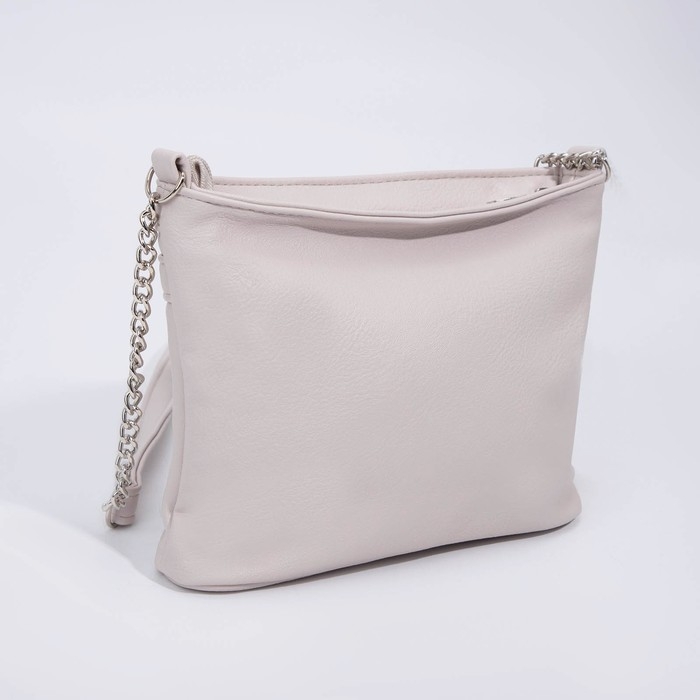 Сумка кросс-боди на молнии, цвет бежевый