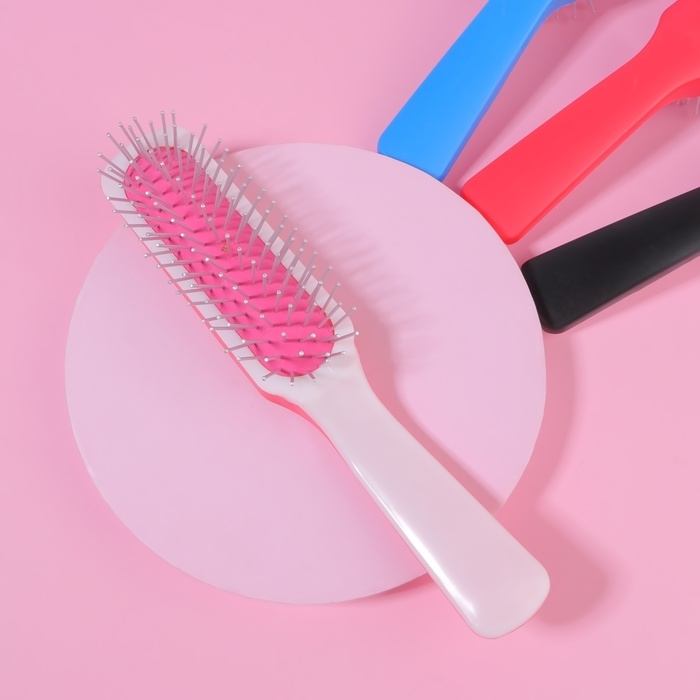 Расчёска массажная, 3,5 × 20 см, цвет МИКС Расчёска массажная, 3,5 × 20 см, цвет МИКС