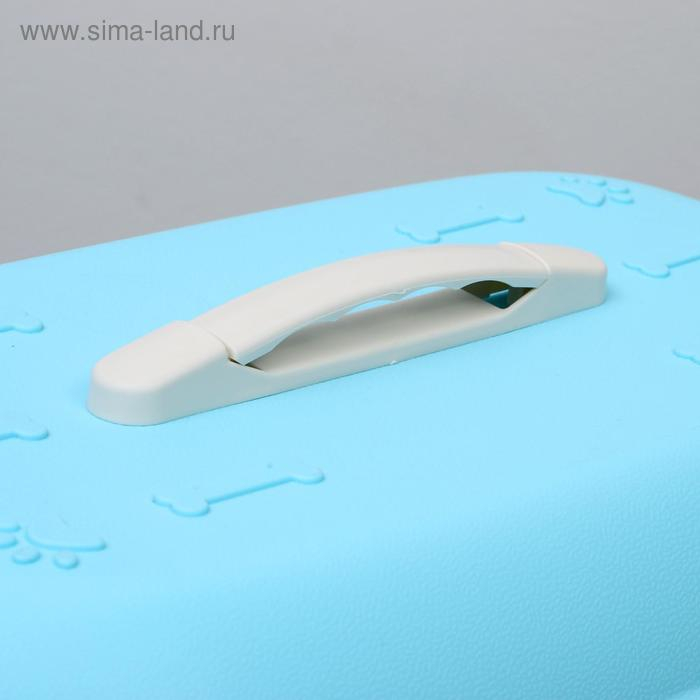 Переноска для животных пластиковая, 47,5 х 33 х 31 см, голубая Переноска для животных пластиковая, 47,5 х 33 х 31 см, голубая