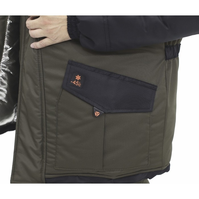 Костюм Костюм "ГОРКА Зимняя", taslan, размер 48, цвет хаки/чёрный