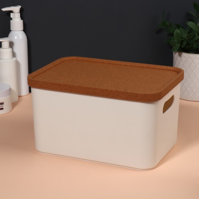 Набор органайзеров для хранения косметических принадлежностей &laquo;Korely&raquo;, 23,5 &times; 16,6 &times; 19,3 см, цвет слоновая кость