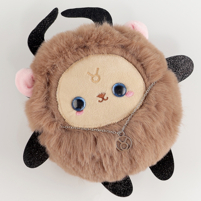 Мягкая игрушка &laquo;Зодиаки: Телец&raquo;, с кулоном, 17 см