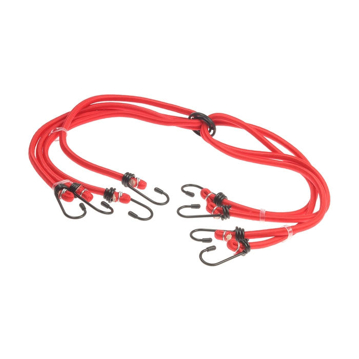 Резинка для крепления багажа Резинка для крепления багажа "Паук" 80 см, d8 мм, металлические крючки, набор 4 шт