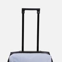 Чемодан малый 37 л (S) с сумкой, отдел на молнии, с расширением, с расширением, цвет чёрный