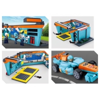 Конструктор гоночная машина &laquo;Сервисный бокс&raquo; Sluban Автогонки, 555 деталей, 6+