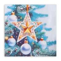 Новогодние салфетки бумажные новогодние GrandPero Deluxe &laquo;Кремлевская звезда&raquo;, 3 слоя, 33х33 см, 20 шт