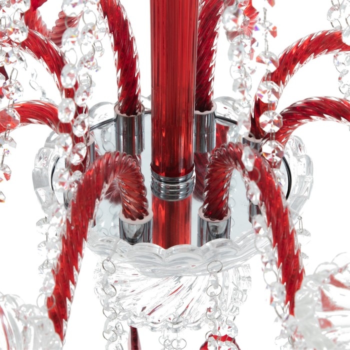 Люстра Люстра "Карина" 8хЕ14 40Вт красный 75х75х100-130см BayerLux