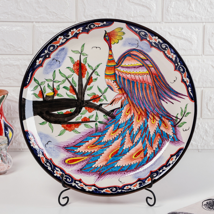 Ляган Риштанская Керамика Ляган Риштанская Керамика "Жар-птица", 36 см, микс