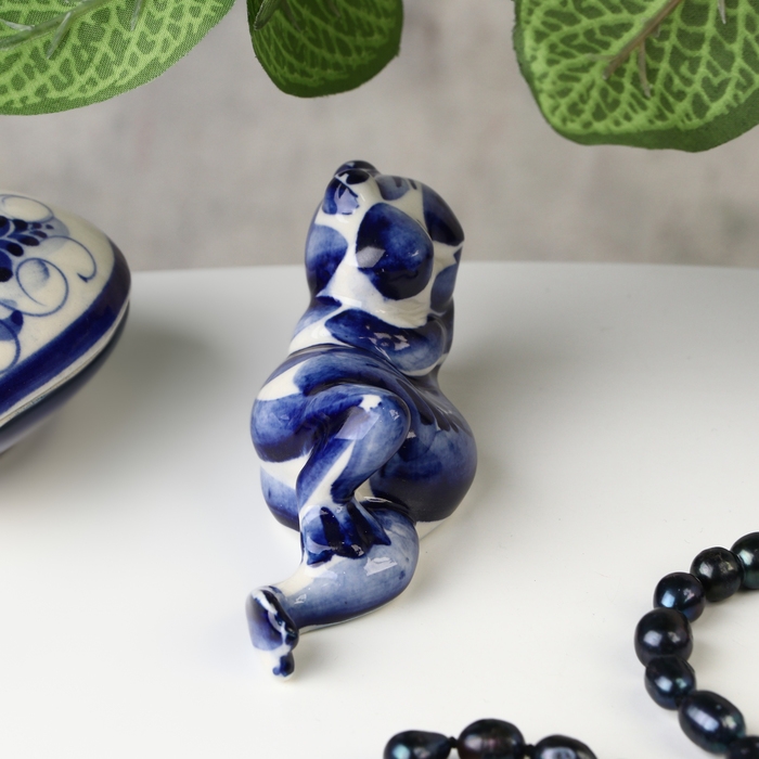 Сувенир "Лягушка", гжель, 5х10 см