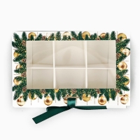 Коробка под 6 конфет с ячейками &laquo;Счастливого Нового года!&raquo; 14.8 х 9.5 х 3.5 см, Новый год