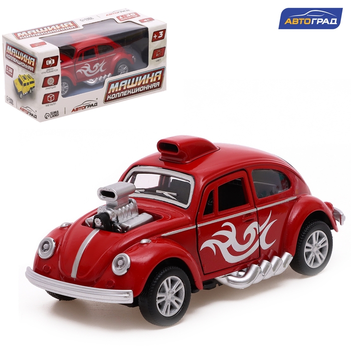 Машина металлическая, световые и звуковые эффекты, открываются двери, инерция, цвет МИКС Машина металлическая, световые и звуковые эффекты, открываются двери, инерция, цвет МИКС