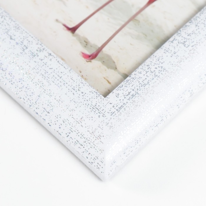 Фоторамка пластик 10х15 см Фоторамка пластик 10х15 см "Серебряная патина на белом" 18х13 см