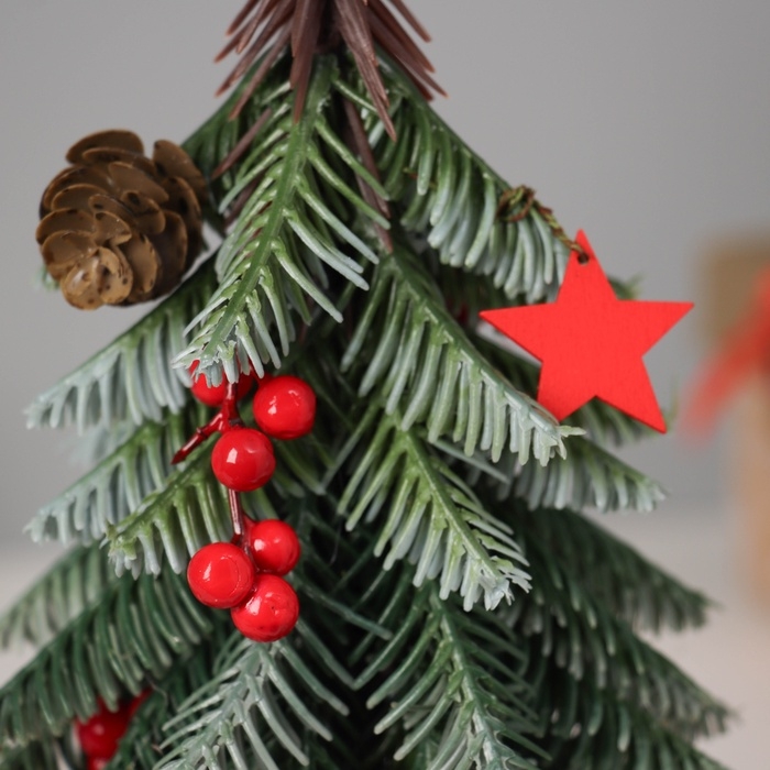 Ёлка декор Ёлка декор "С ягодками, в горшочке" 22х7,5 см