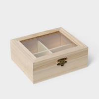 Ящик для хранения чайных пакетиков Доляна &laquo;Цейлон&raquo;, 4 ячейки, 16&times;13,8&times;6,5 см