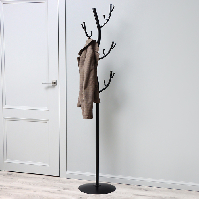 Вешалка напольная &laquo;Дерево&raquo;, 38&times;37,5&times;181 см, цвет чёрный