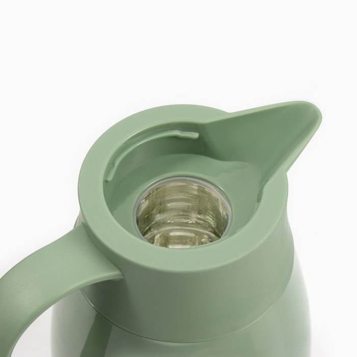 Термос-кофейник, 1.5 л, сохраняет тепло 24 ч, с термометром, стеклянная колба, зеленый Термос-кофейник, 1.5 л, сохраняет тепло 24 ч, с термометром, стеклянная колба, зеленый