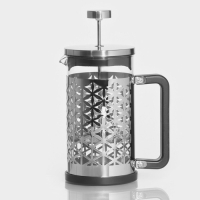 Чайник заварочный френч - пресс &laquo;Сейхо&raquo;, 600 мл, стекло, нержавеющая сталь