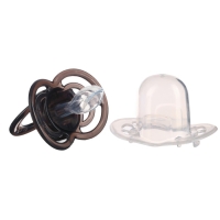 Соска - пустышка силиконовая ортодонтическая «Пингвинчик», от 6 мес., с колпачком, цвет черный Соска - пустышка силиконовая ортодонтическая «Пингвинчик», от 6 мес., с колпачком, цвет черный