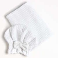 Набор для бани и ванной Этель &laquo;Вафля&raquo; полотенце 70*140 см+чалма 21*25 см, цв.белый
