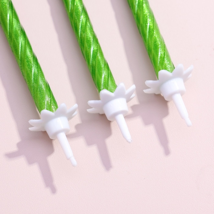 Свечи в торт Свечи в торт "Спираль", 6 см, зелёные, набор 10 шт