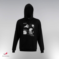 Толстовка с капюшоном РОСКОСМОС х ONLYTOP, р. XS, цвет чёрный Толстовка с капюшоном РОСКОСМОС х ONLYTOP, р. XS, цвет чёрный