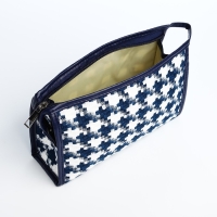 Косметичка на молнии, цвет белый/синий Косметичка на молнии, цвет белый/синий