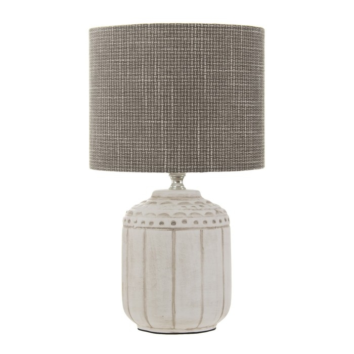 Настольная лампа "Асни" Е14 40Вт бело-коричневый 19х19х32 см RISALUX