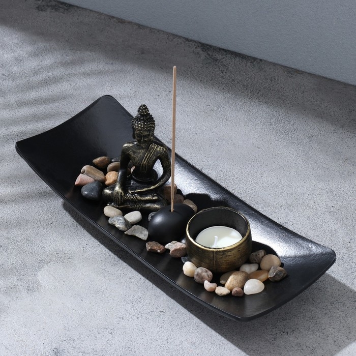 Подставка для благовоний Подставка для благовоний "Путь", 25 х 9,5 х 14 см, бетон