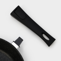 Сковорода Доляна &laquo;Элит&raquo;, d=26 см, съёмная ручка, стеклянная крышка, антипригарное покрытие